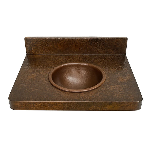 Custom Copper Vanity Countertop with Sink 41 Inch