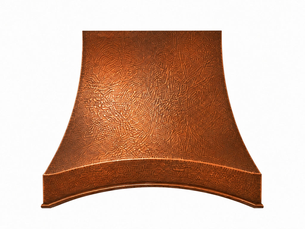 Custom Arched Copper Range Hood