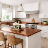 Handcrafted Hammered Copper Kitchen Countertop with Backsplash