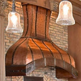 large copper kitchen range hood
