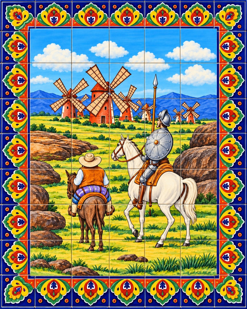 European backsplash mural