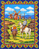 European backsplash mural