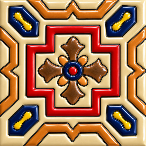 relief tile genuine red