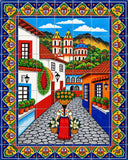 custom mexican kitchen mural