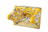 Yellow Talavera Rectangular Vessel Sink Bathroom Set