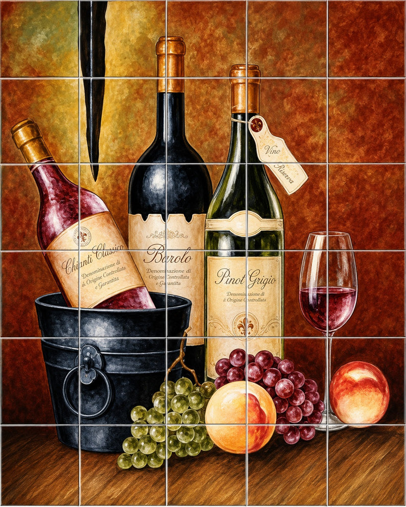 contemporary handmade kitchen mural