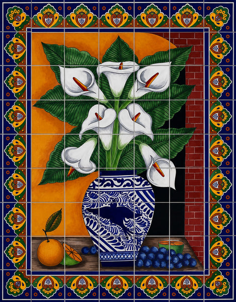 mexican kitchen mural