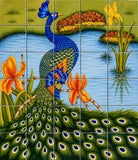 modern kitchen backsplash mural