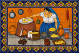 traditional handmade backsplash mural