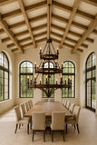 Custom Tall Ceiling Iron Chandelier