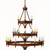 Custom Tall Ceiling Iron Chandelier