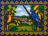 Spanish backsplash mural