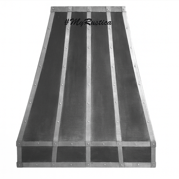 custom zinc cooktop hood