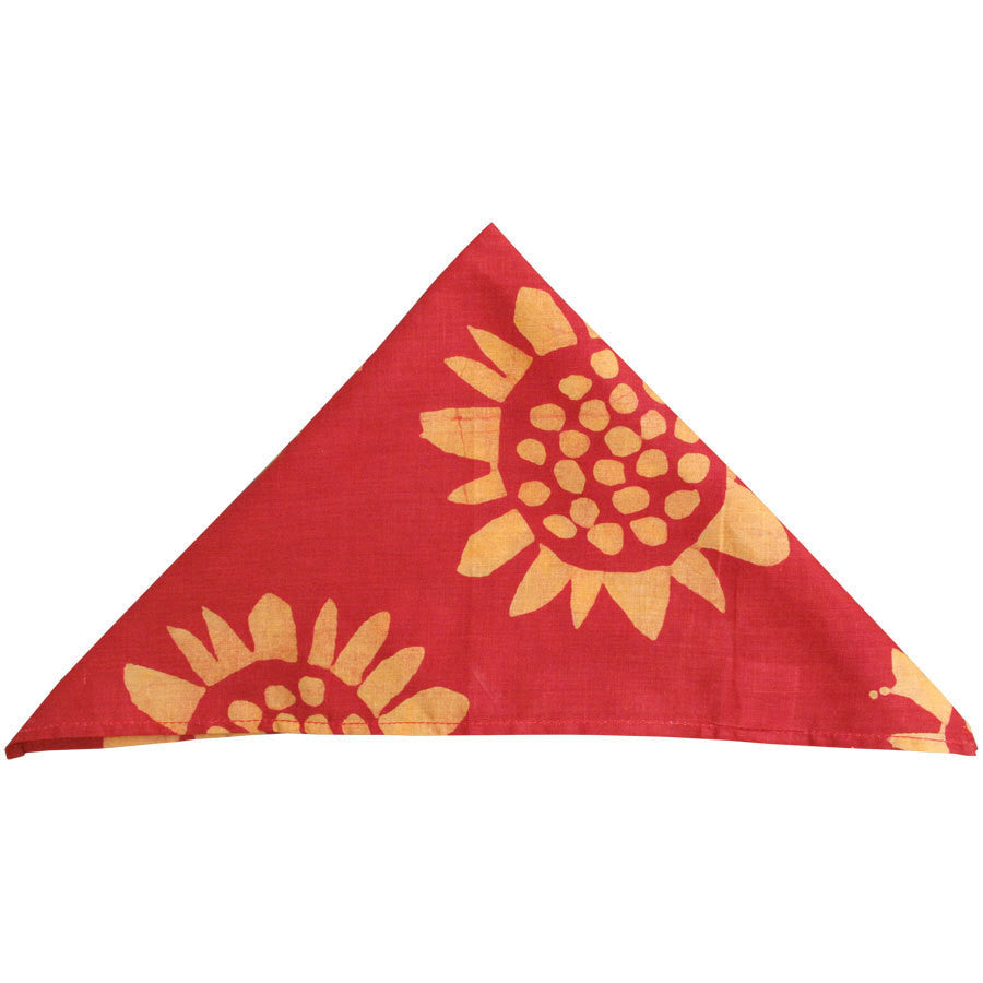 Set of Four Napkins - Sunflower Red - Global Mamas (L)