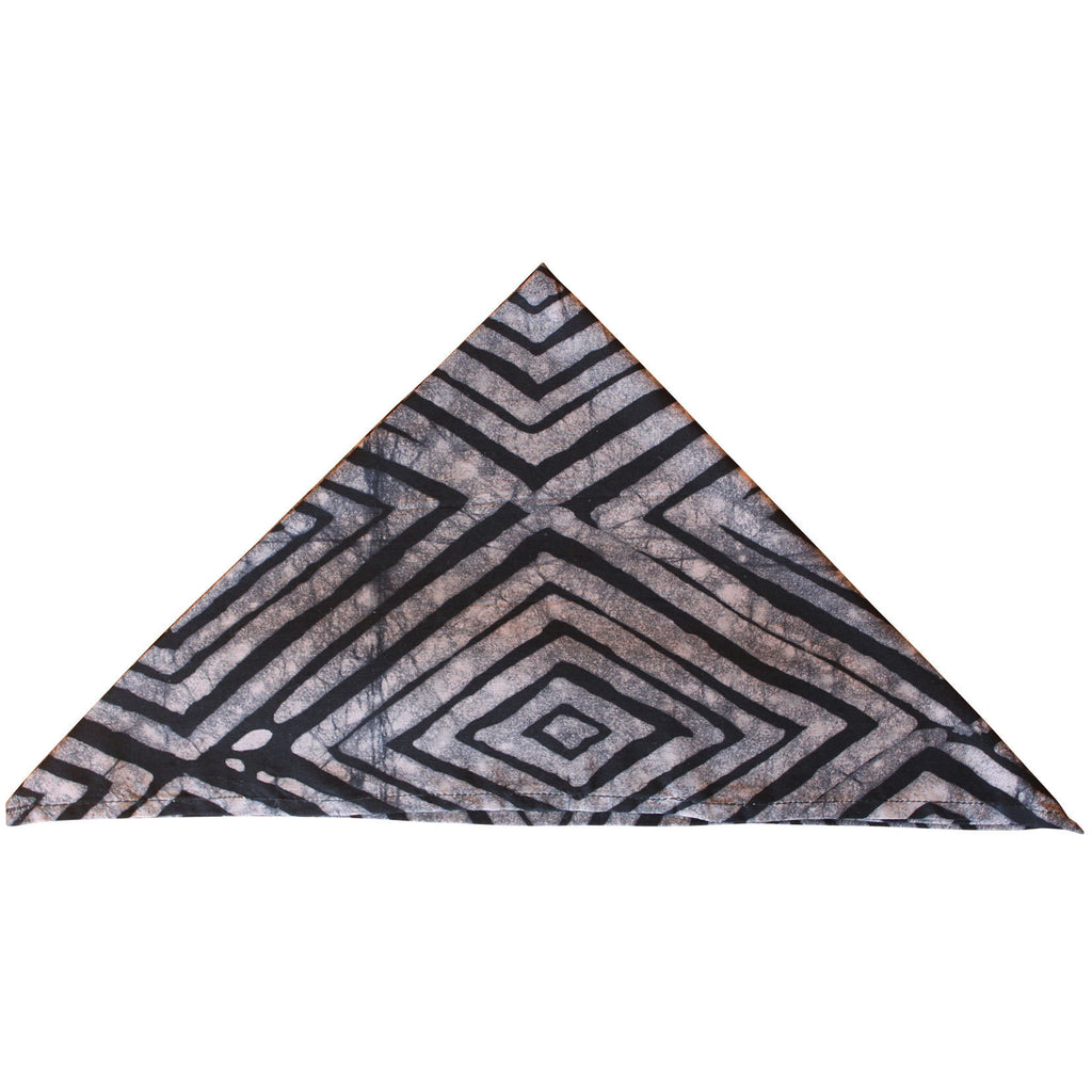 Set of Four Napkins - Diamonds Khaki - Global Mamas (L)
