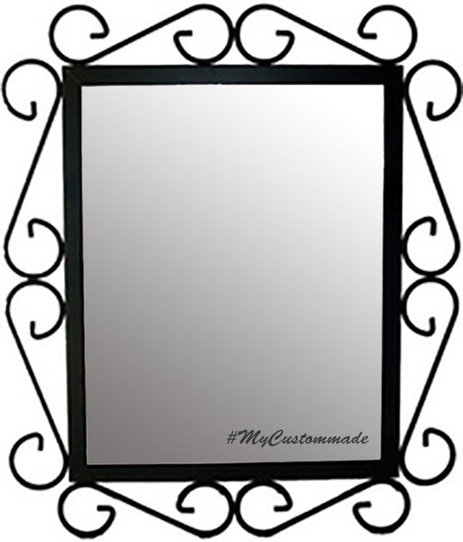 colonial iron mirror