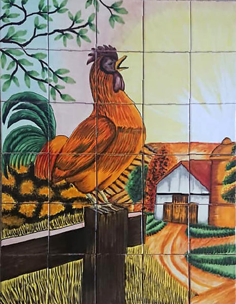 country backsplash mural