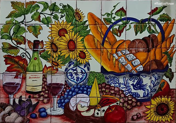 European kitchen mural