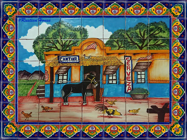 Italian backsplash mural