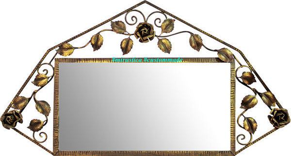 country style iron mirror