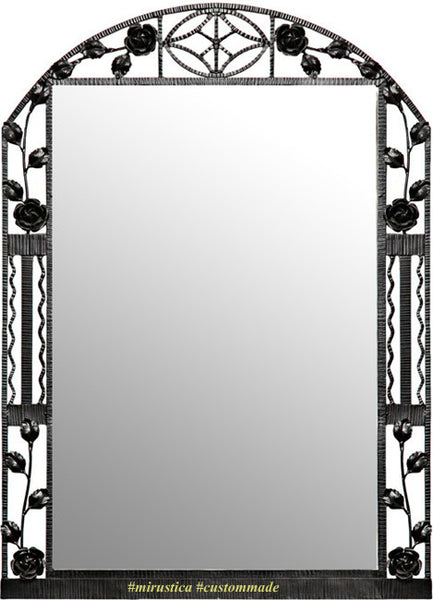 contemporary iron mirror