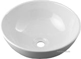 round talavera vessel sink white
