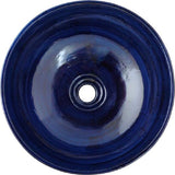 round talavera vessel sink cobalt