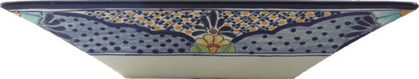 South Eastern rectangular talavera vessel sink