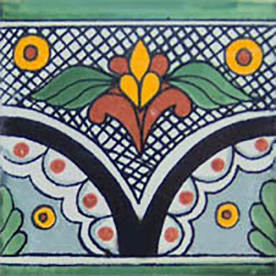 green black mexican ceramic tile
