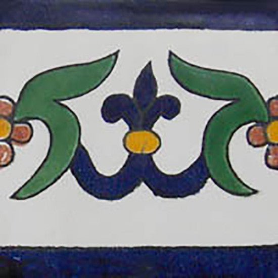 cobalt green mexican ceramic tile