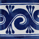 blue white mexican ceramic tile