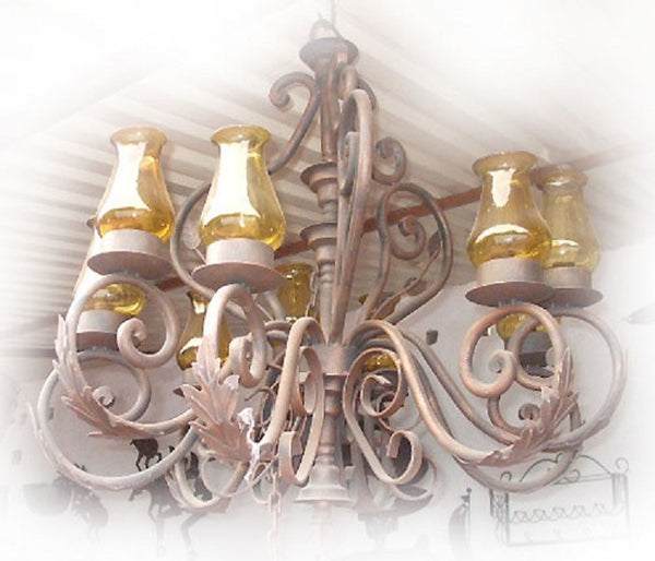 hacienda iron chandelier