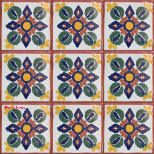contemporary navy blue talavera tile