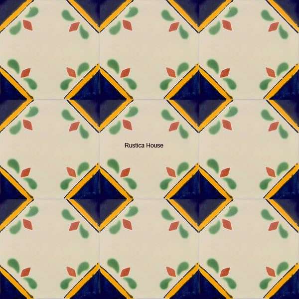 old European yellow talavera tile