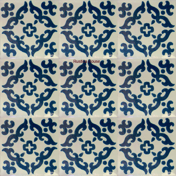 rustic cobalt talavera tile