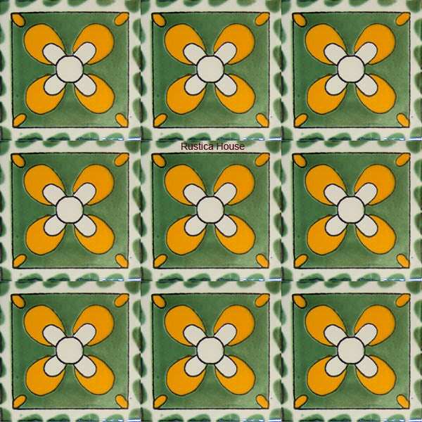 contemporary green talavera tile