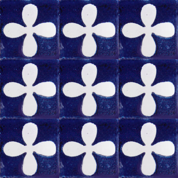 rustic dark blue talavera tile
