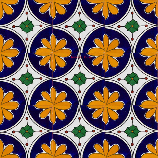 contemporary cobalt talavera tile