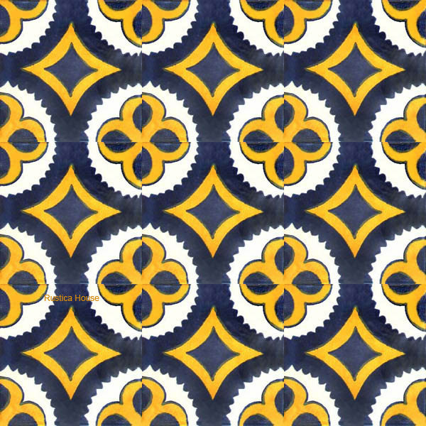 contemporary blue talavera tile