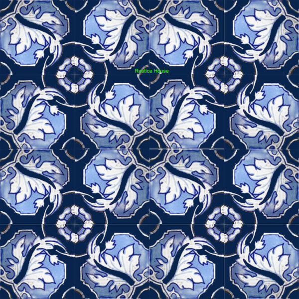 contemporary blue talavera tile