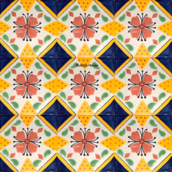 old European light yellow talavera tile