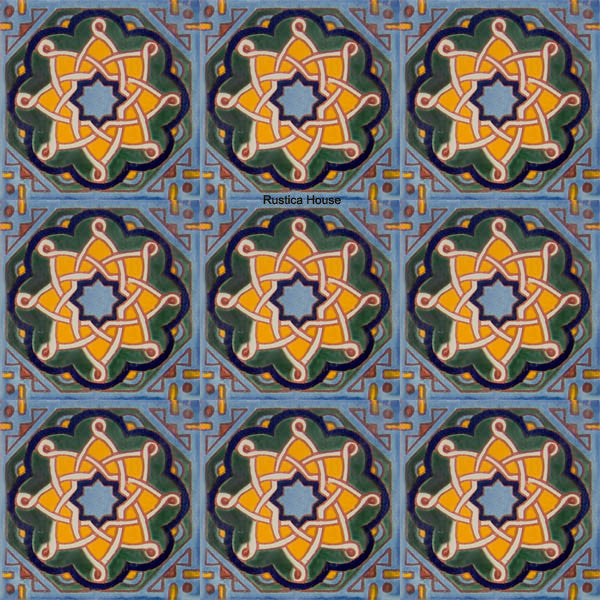 old world green talavera tile