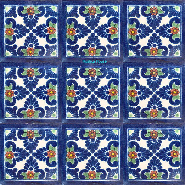 traditional blue talavera tile