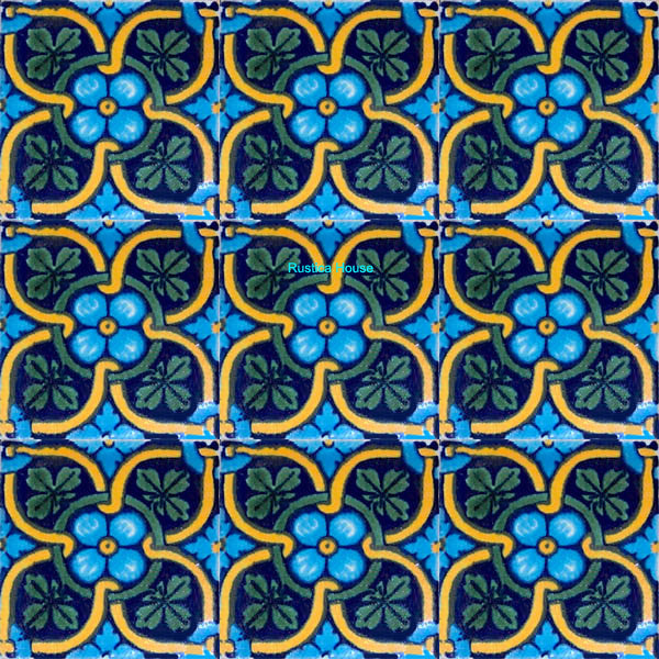 colonial green yellow talavera tile