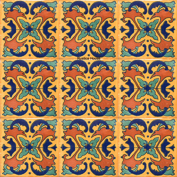 mexican green talavera tile