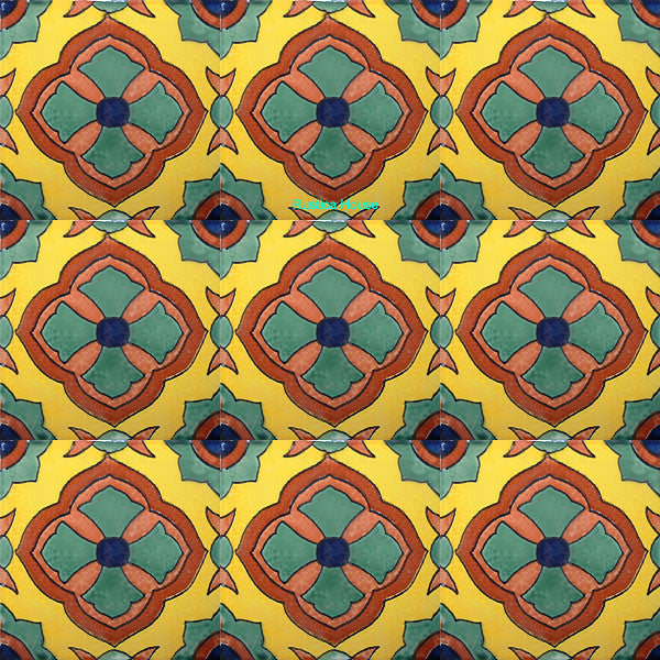old European terracotta talavera tile