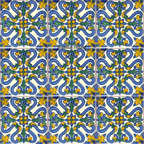traditional light blue talavera tile