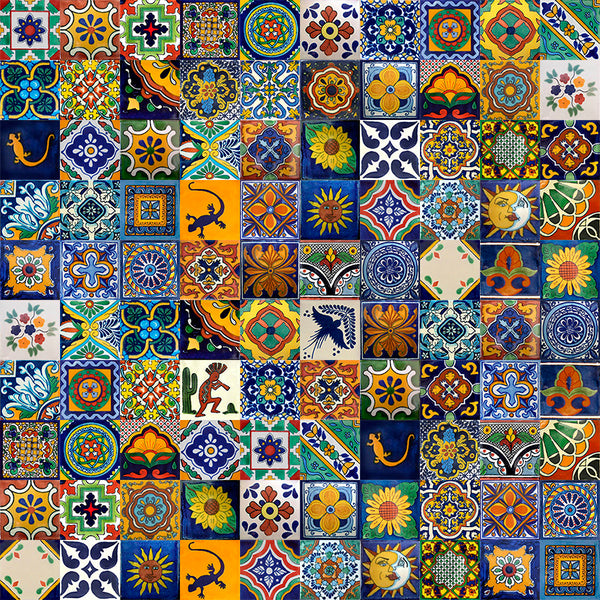 mexican talavera tile mix