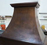 custom design copper hood cover patina finish