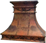 custom made spanish copper range hood wall mount